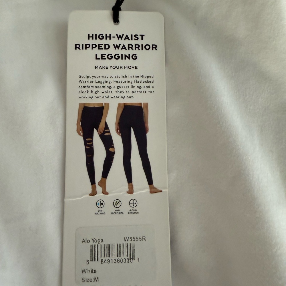 White Ripped Leggings - Picture 3 of 4